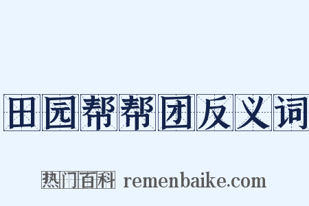 田园帮帮团反义词是什么意思的图片